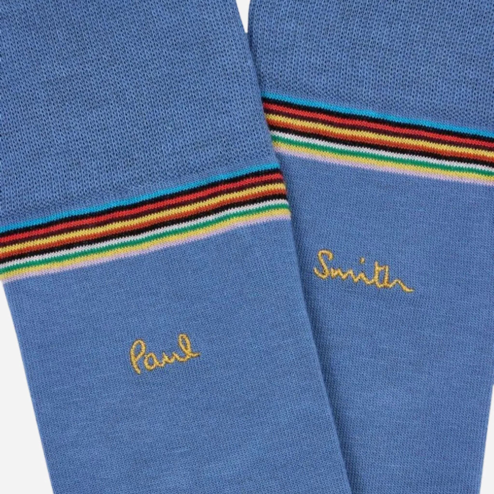 Paul Smith 3-Pack Signature Stripe Mid-Calf Socks with Gold Logo - Image 8