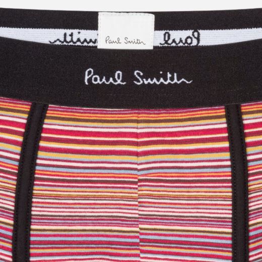 Paul Smith 5-Pack Organic Cotton Black and ‘Signature Stripe’ Stretch Boxer Briefs - Image 3