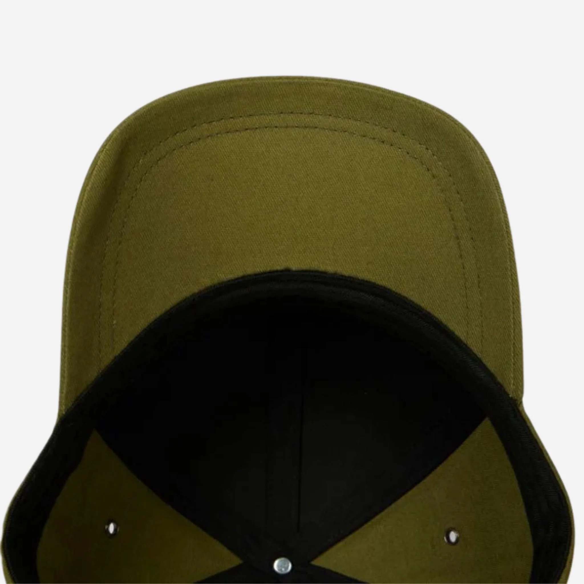 Paul Smith Army Green Seasonal Cotton Cap with Signature Stripe Zebra Logo - Image 4