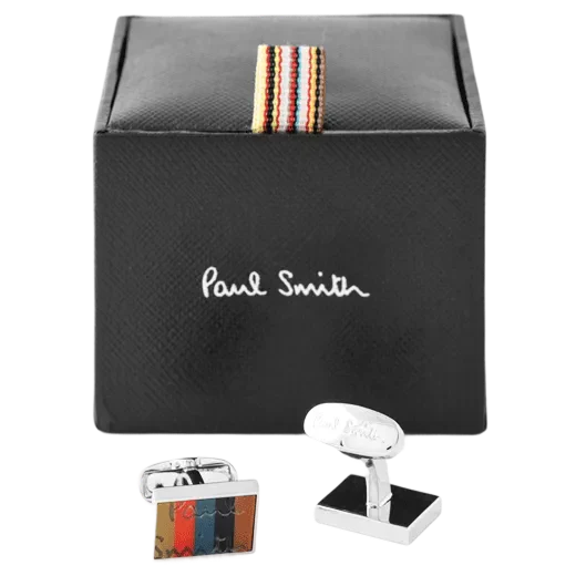 Paul Smith 'Artist Stripe' Logo Cufflinks - Image 2
