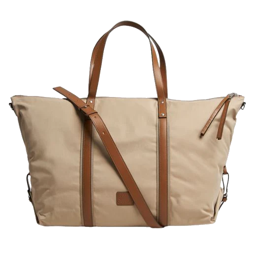 Paul Smith Beige Holdall With Brown Leather Trim