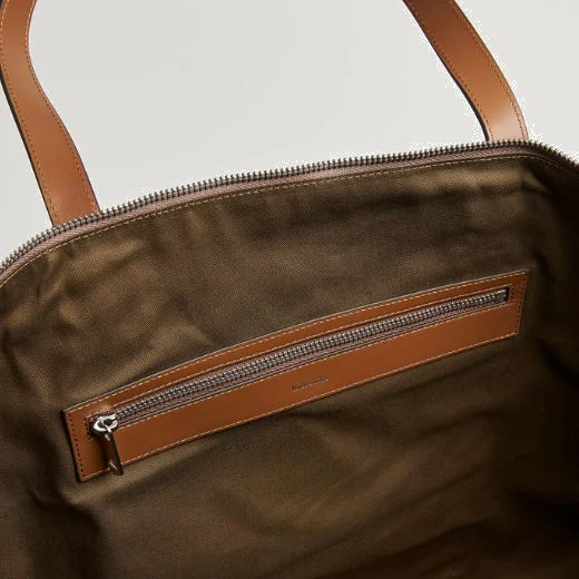 Paul Smith Beige Holdall With Brown Leather Trim - Image 4