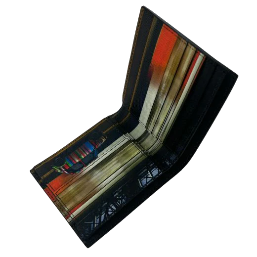 Paul Smith Black 'Commuter Mini' 4CC Leather Billfold and Coin Wallet - Image 3