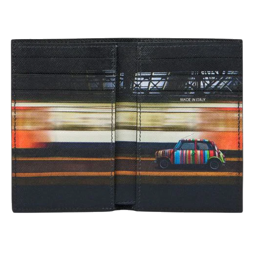 Paul Smith Black 'Commuter Mini' Interior 6CC Card Holder