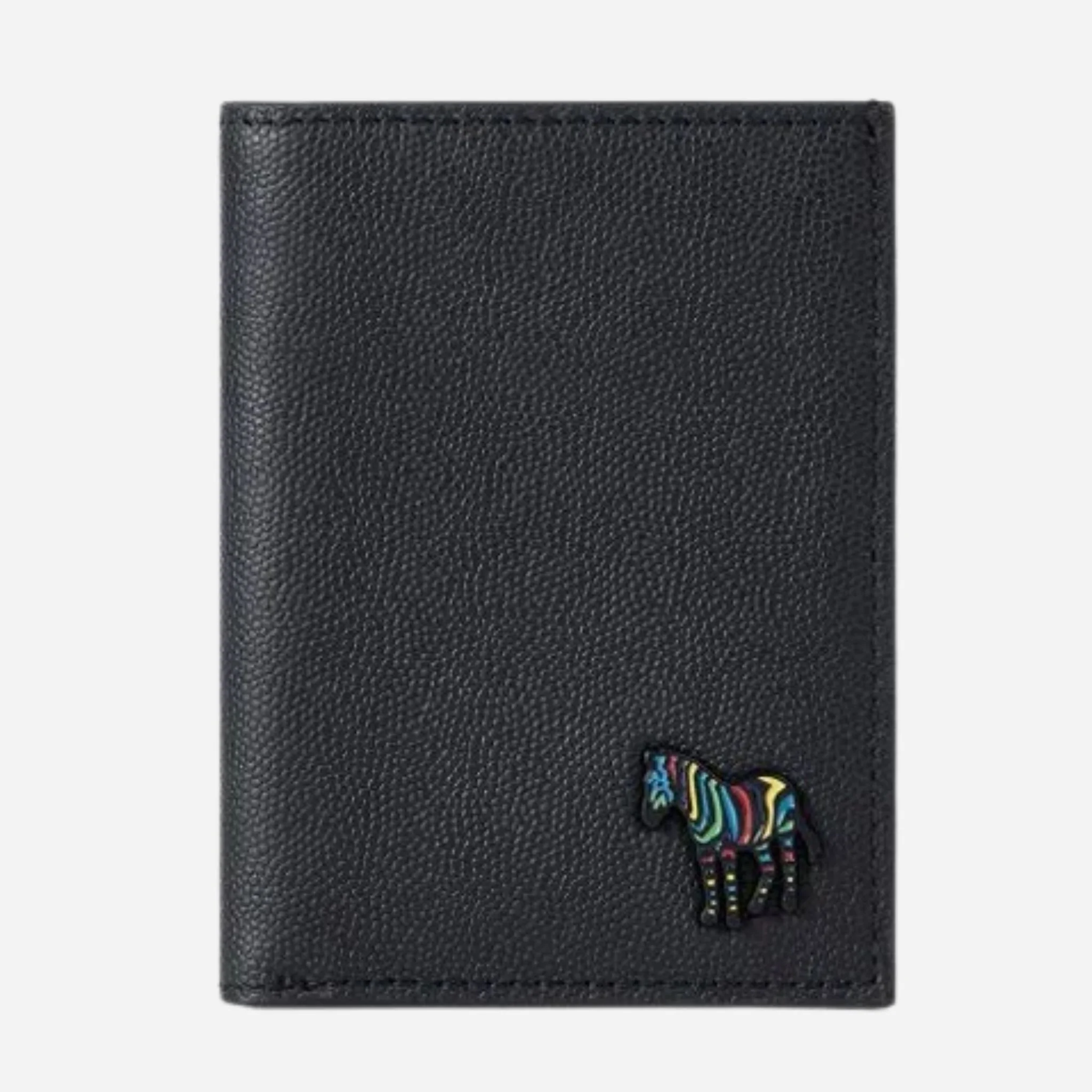 Paul Smith Black Grained Leather 4CC Fold Card Case