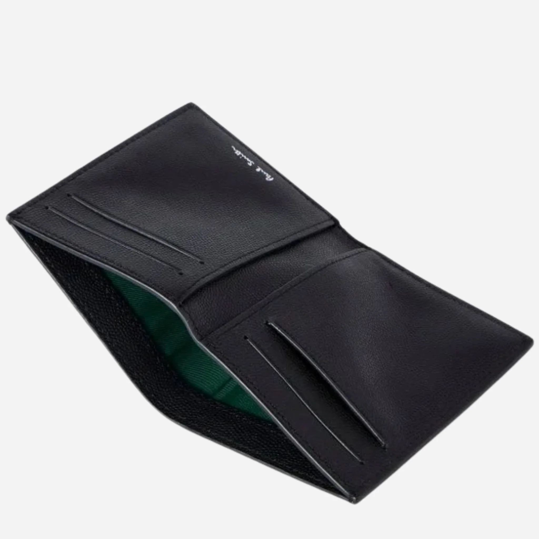 Paul Smith Black Grained Leather 4CC Fold Card Case - Image 3