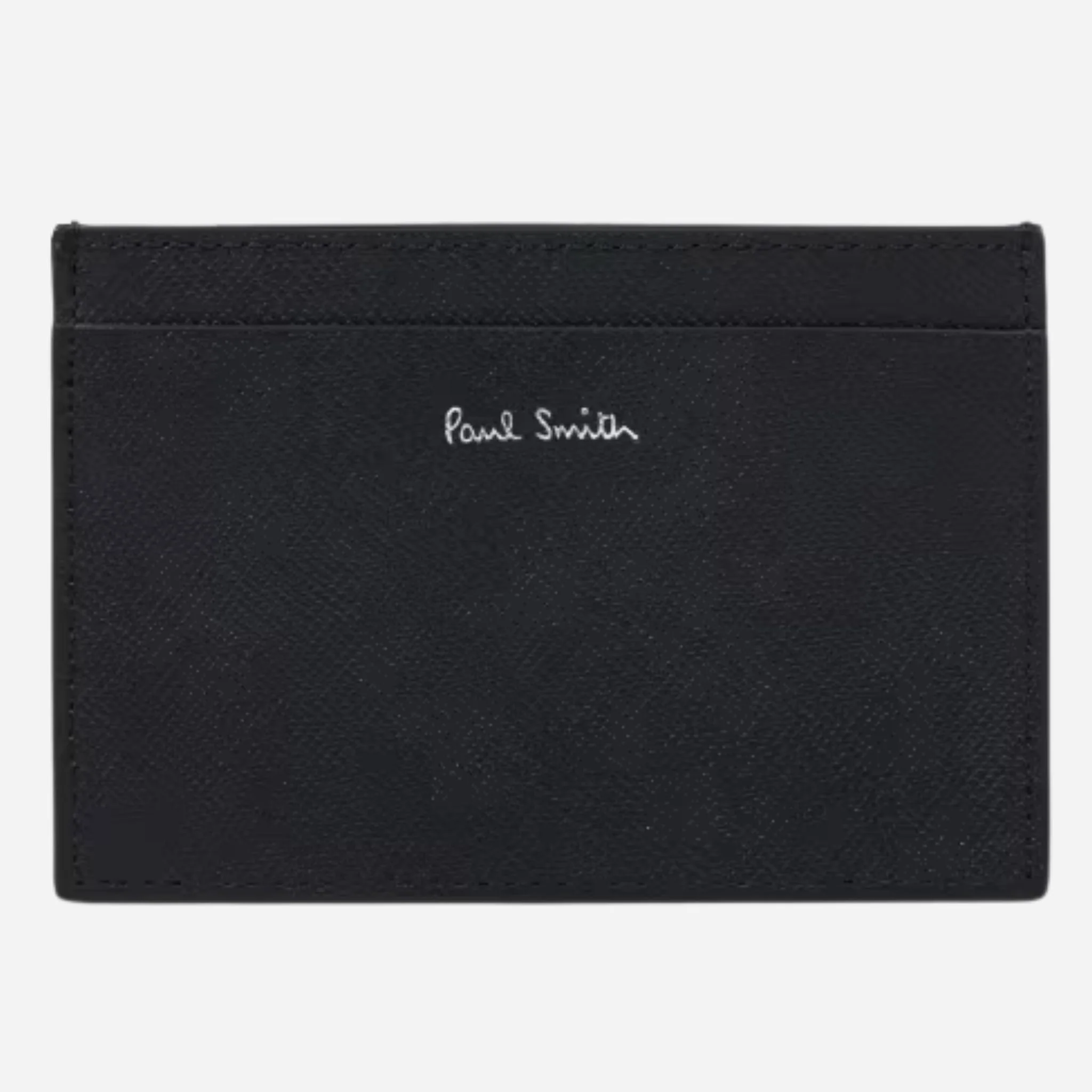 Paul Smith Black Leather Credit Card Holder with 'Desert Mini' Print - Image 2