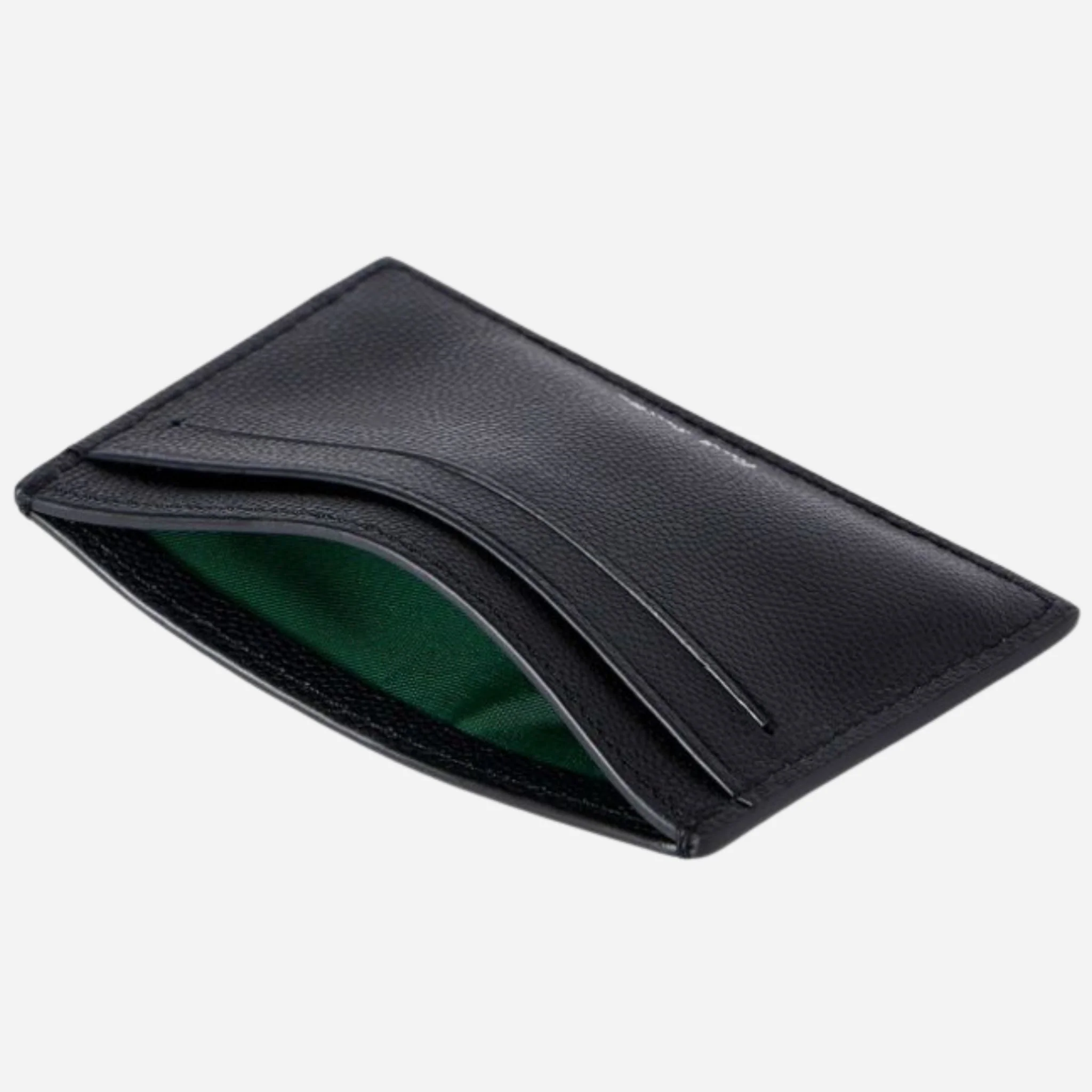 Paul Smith Black Leather Credit Card Holder with Striped Zebra Logo - Image 3