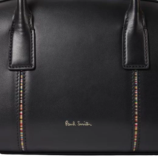 Paul Smith Black Leather Small 'Boston' Bag - Image 3