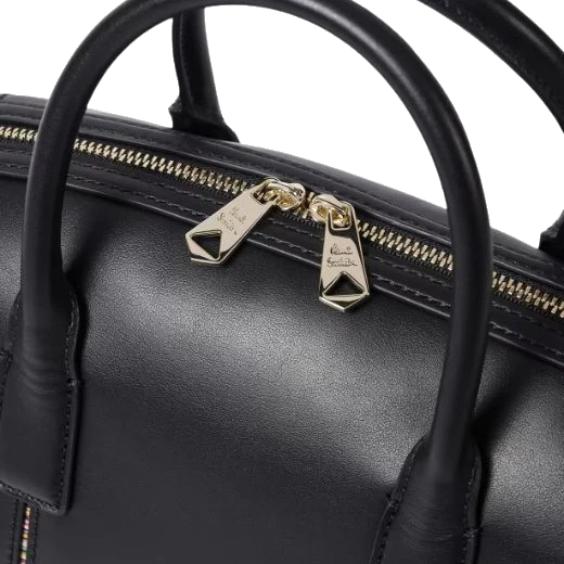 Paul Smith Black Leather Small 'Boston' Bag - Image 4