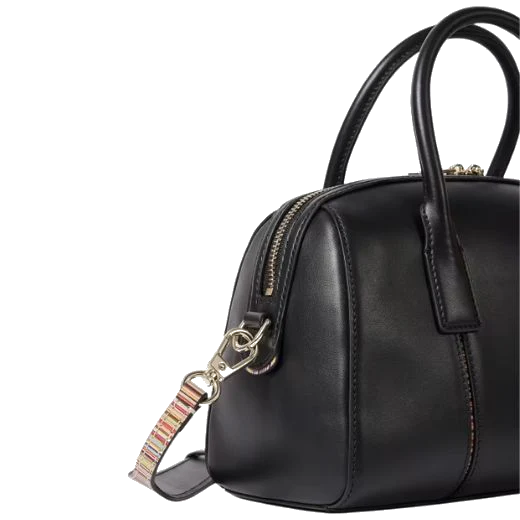 Paul Smith Black Leather Small 'Boston' Bag - Image 5