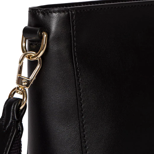 Paul Smith Black Leather Wash Bag with Painted Stripe Detailing - Image 4