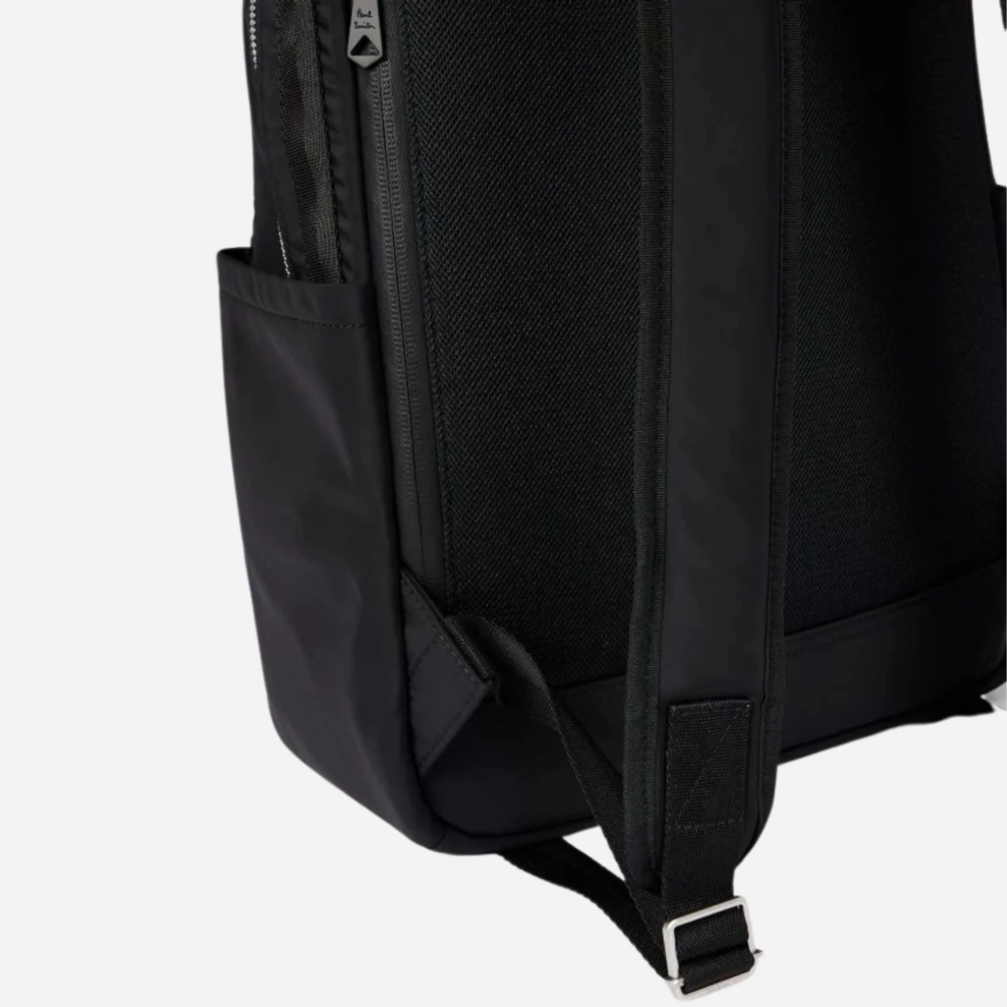 Paul Smith Black Recycled Polyester Backpack with Signature Stripe Zebra Logo - Image 4