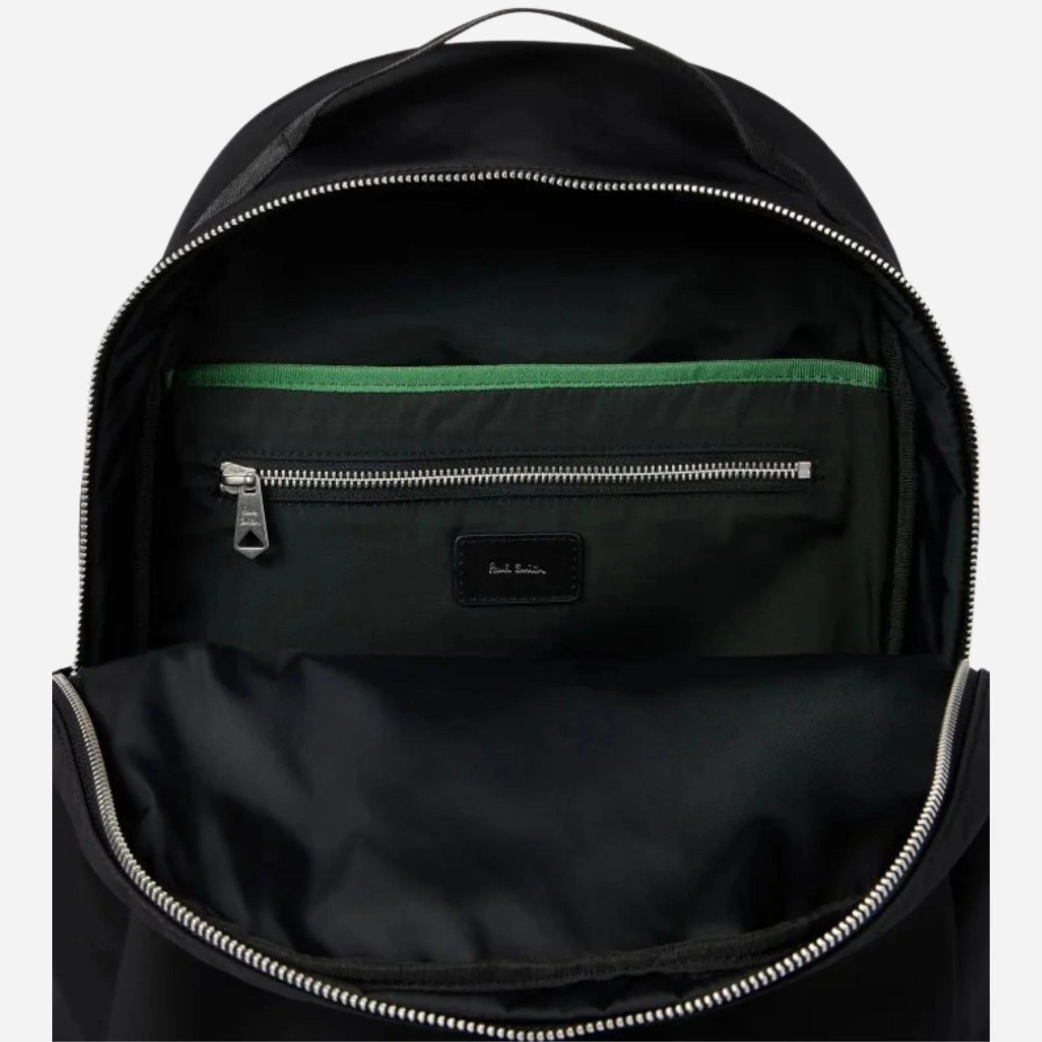Paul Smith Black Recycled Polyester Backpack with Signature Stripe Zebra Logo - Image 7