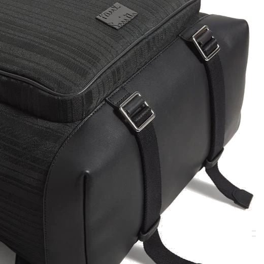 Paul Smith Black Shadow Stripe Backpack with Cowhide Trim - Image 3