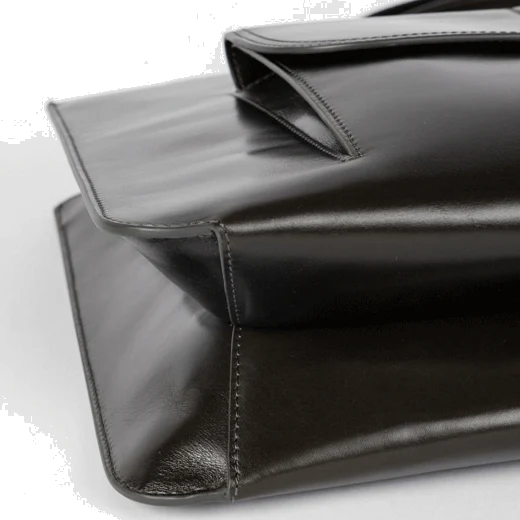 Paul Smith Dark Green Double Leather 'Signature Stripe' Bag - Image 5