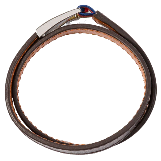 Paul Smith Dark Brown Leather Hook Bracelet - Image 2