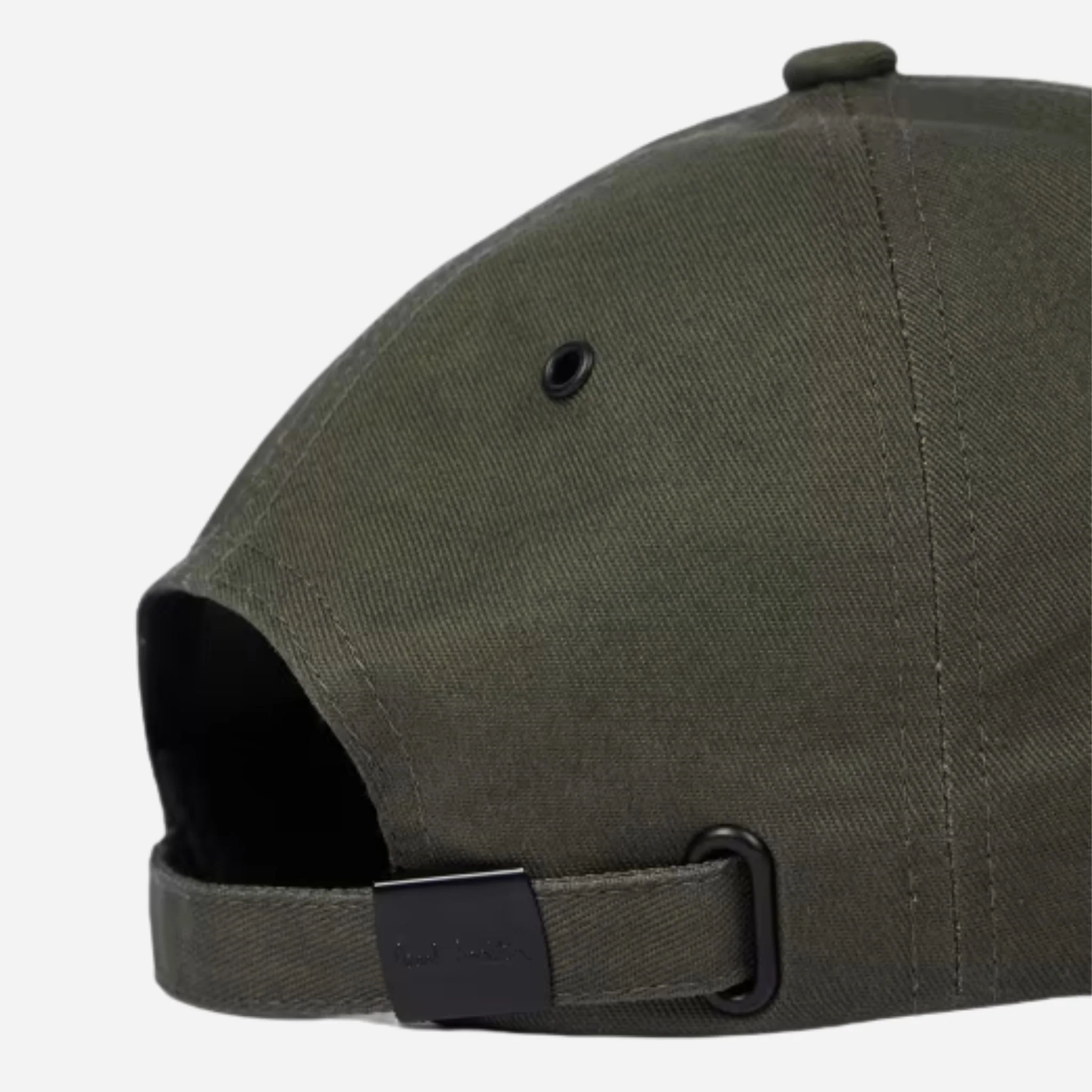 Paul Smith Dark Taupe Cotton Baseball Cap with Striped Zebra Logo - Image 3