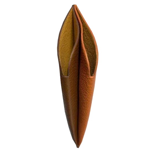 Paul Smith Double Tan & Orange Leather Card Holder - Image 3