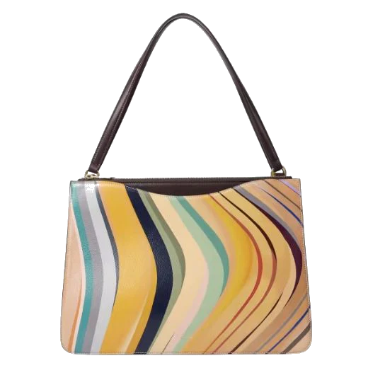 Paul Smith Dusky Swirl Leather Double Zip Tote Bag