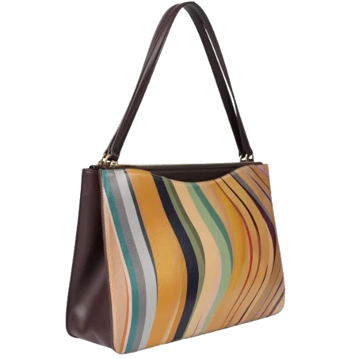 Paul Smith Dusky Swirl Leather Double Zip Tote Bag - Image 2