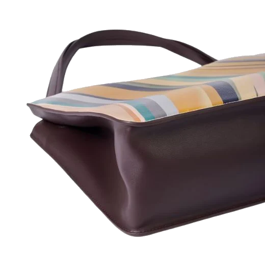 Paul Smith Dusky Swirl Leather Double Zip Tote Bag - Image 4