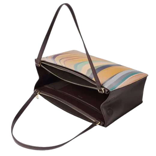 Paul Smith Dusky Swirl Leather Double Zip Tote Bag - Image 5