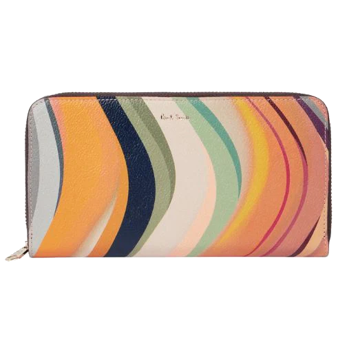 Paul Smith 'Dusky Swirl' Leather Large Zip-Around Purse