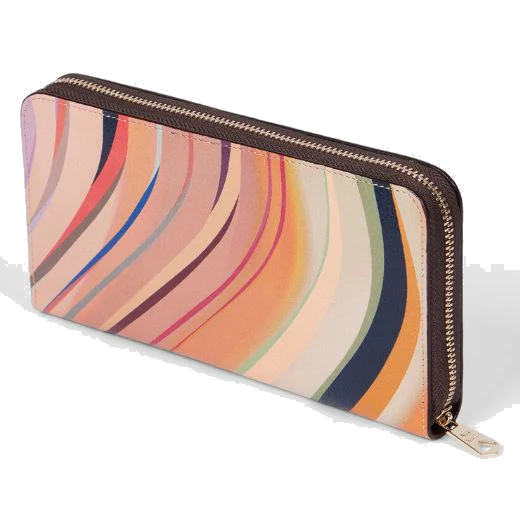 Paul Smith 'Dusky Swirl' Leather Large Zip-Around Purse - Image 2