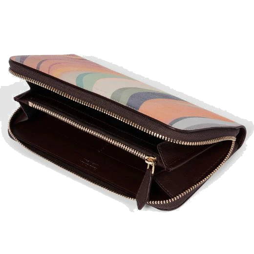 Paul Smith 'Dusky Swirl' Leather Large Zip-Around Purse - Image 3