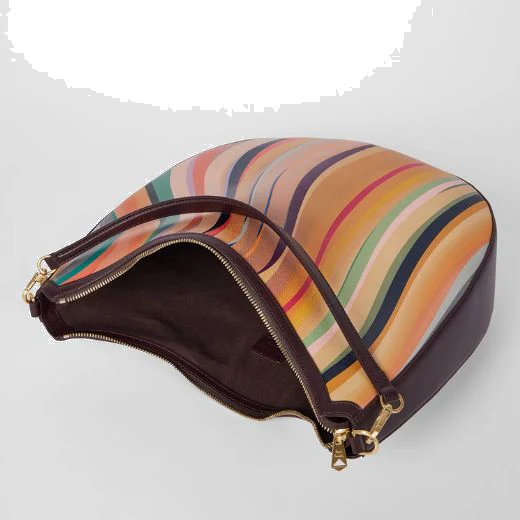 Paul Smith 'Dusky Swirl' Leather Medium Hobo Bag - Image 4