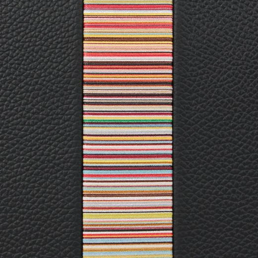 Paul Smith Grained Leather Signature Stripe Trim Messenger Bag - Image 3