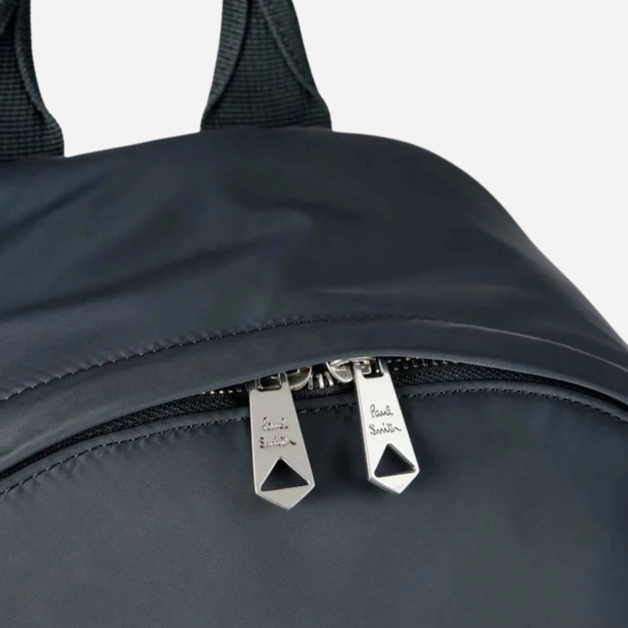 Paul Smith Grey-Teal Recycled Polyester Backpack with Rubberised Signature Logo Patch - Image 7
