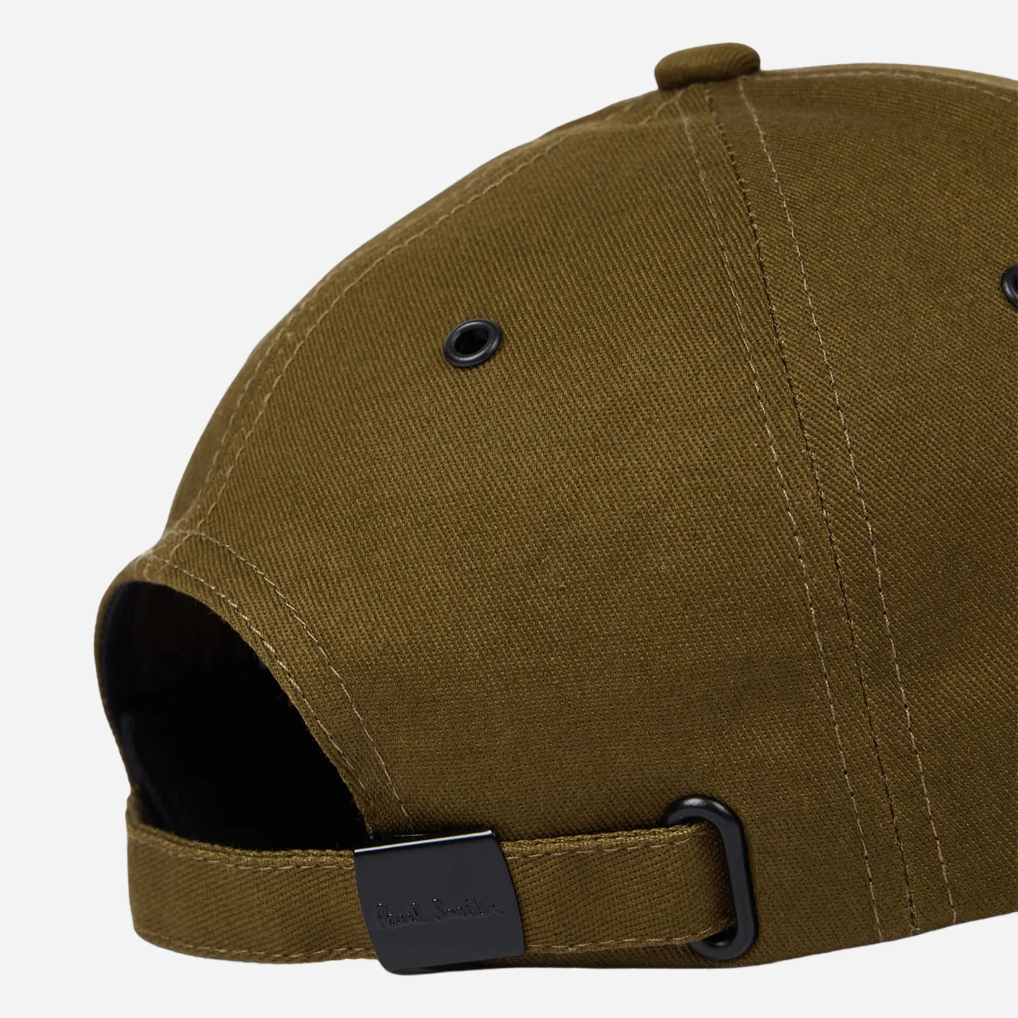 Paul Smith Khaki Cotton Baseball Cap with Striped Zebra Logo - Image 3