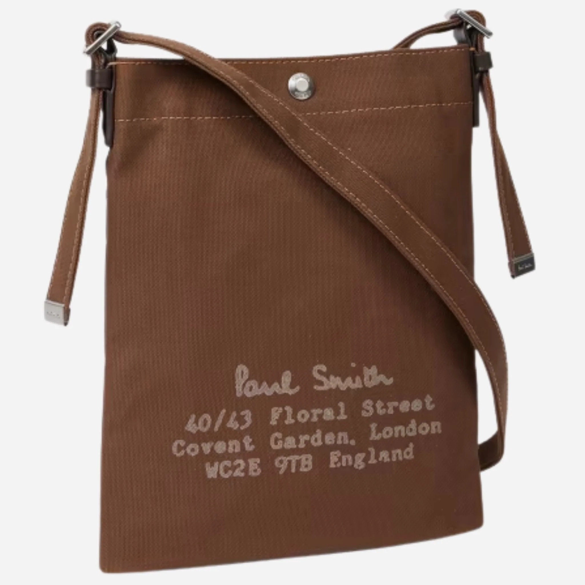 Paul Smith Khaki 'Floral Street' Organic Cotton Blend Canvas Musette Bag - Image 2