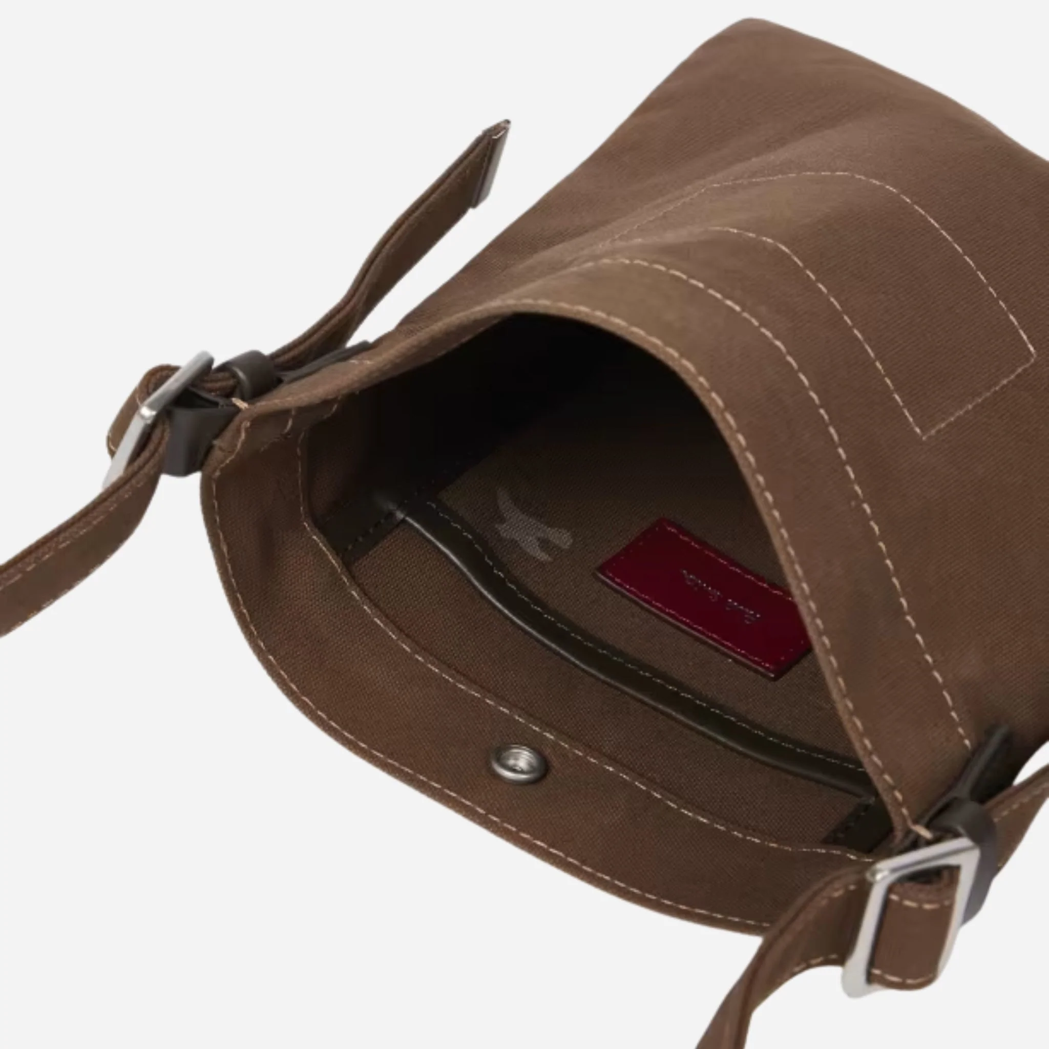 Paul Smith Khaki 'Floral Street' Organic Cotton Blend Canvas Musette Bag - Image 5