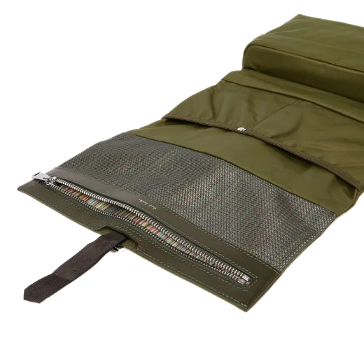 Paul Smith Khaki Nylon & Leather Trim Wash Bag - Image 3