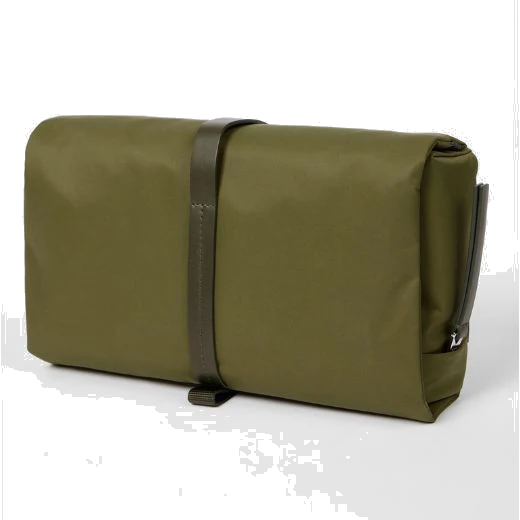Paul Smith Khaki Nylon & Leather Trim Wash Bag - Image 5