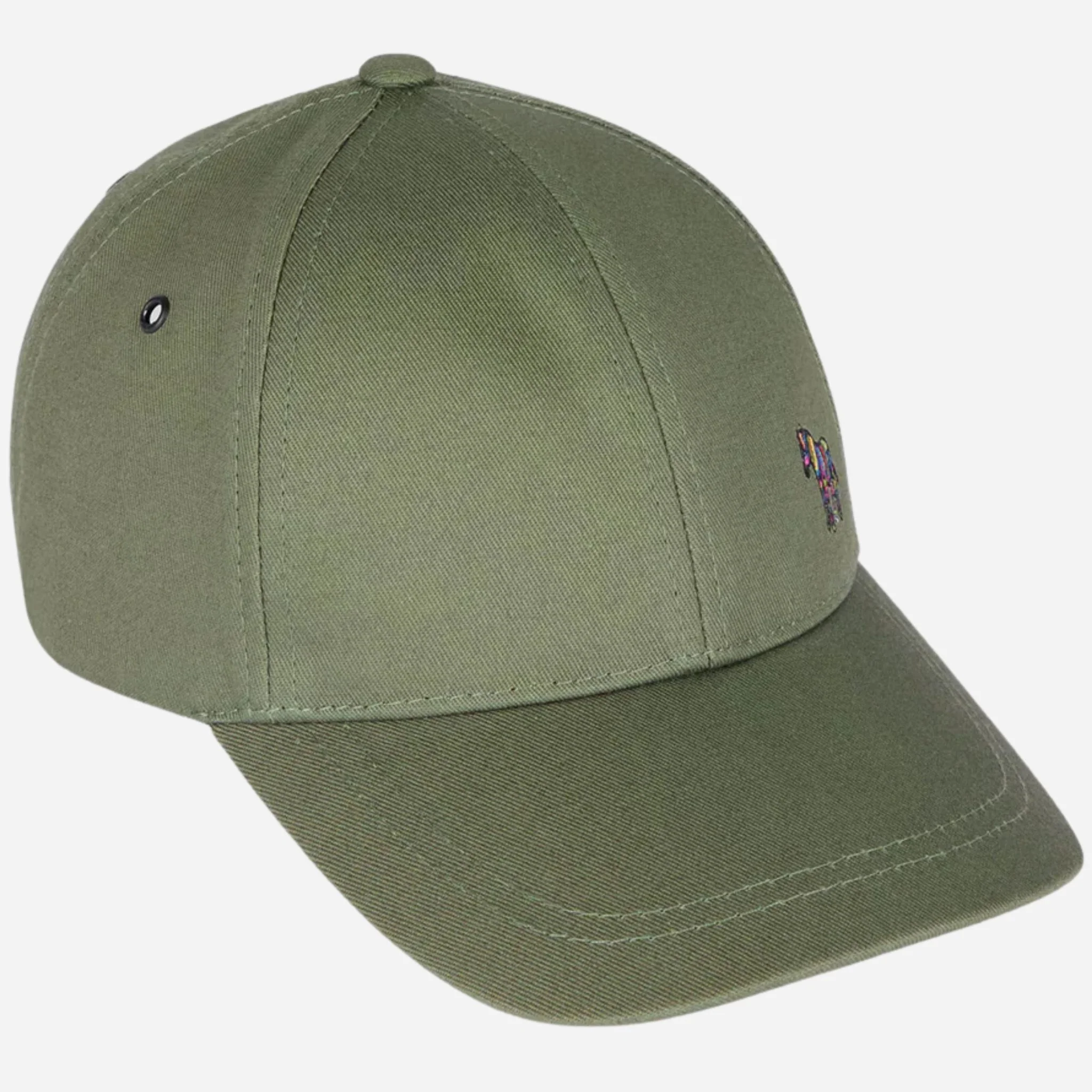 Paul Smith Light Green Seasonal Cotton Cap with Signature Stripe Zebra Logo - Image 2