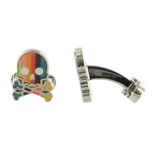 Paul Smith Men's Artist Stripe Skull Cufflinks - Image 4