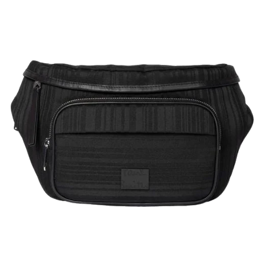 Paul Smith Men's Black 'Shadow Stripe' Expandable Waistpack Bag