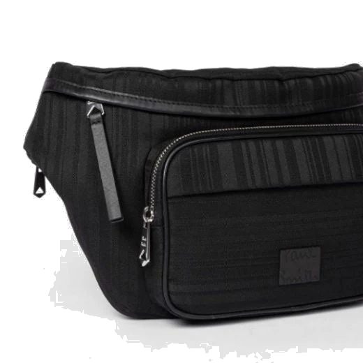 Paul Smith Men's Black 'Shadow Stripe' Expandable Waistpack Bag - Image 2