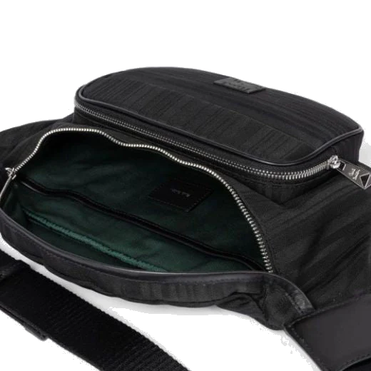 Paul Smith Men's Black 'Shadow Stripe' Expandable Waistpack Bag - Image 3