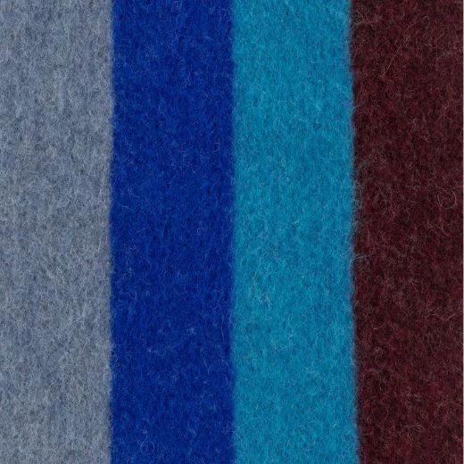 Paul Smith Men's Block Stripe Blue & Burgundy Scarf - Image 3