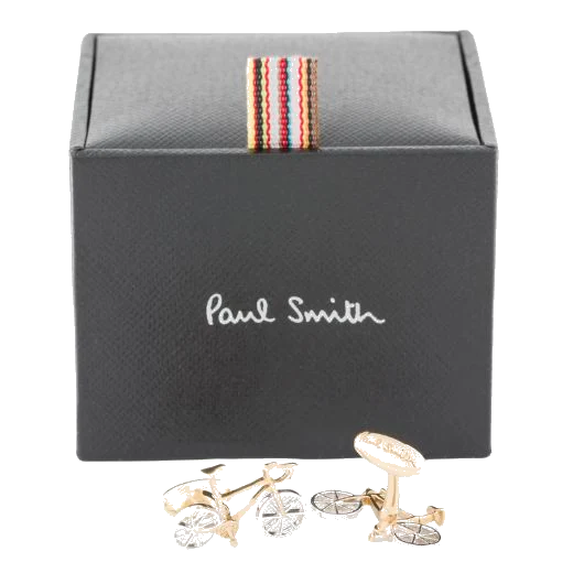 Paul Smith Men's Gold Racing Bicycle Cufflinks - Image 4