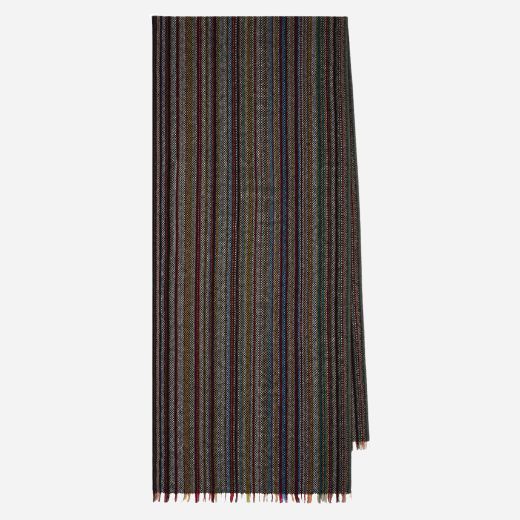 Paul Smith Men’s Hopsack 'Signature Stripe' Merino Wool Scarf