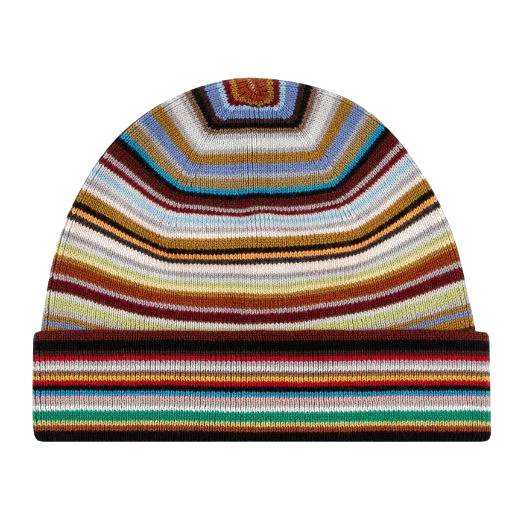 Paul Smith Men's Merino Wool 'Signature Stripe' Beanie Hat