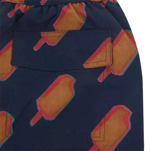 Paul Smith Men's Navy 'Ice Pop' Print Long Swim Shorts - Image 3