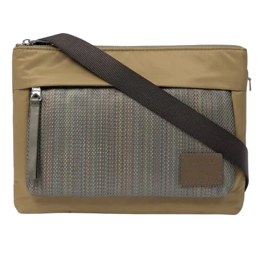 Paul Smith Men's 'Signature Stripe' Khaki Cross Body Bag