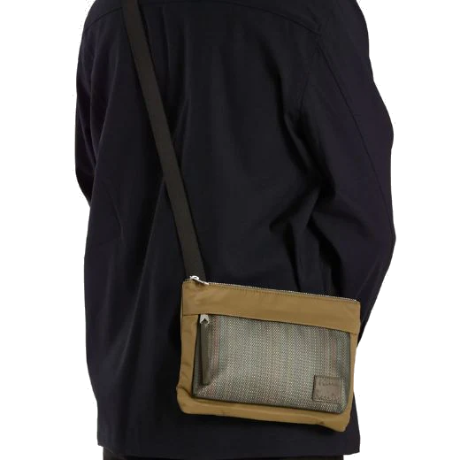 Paul Smith Men's 'Signature Stripe' Khaki Cross Body Bag - Image 5